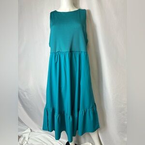 NWT TEK GEAR STRETCH RIB MINI DRESS SIZE XXL  TURQUOISE